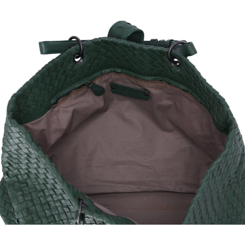 BOTTEGA VENETA Capri Tote Bag Dark Green Leather